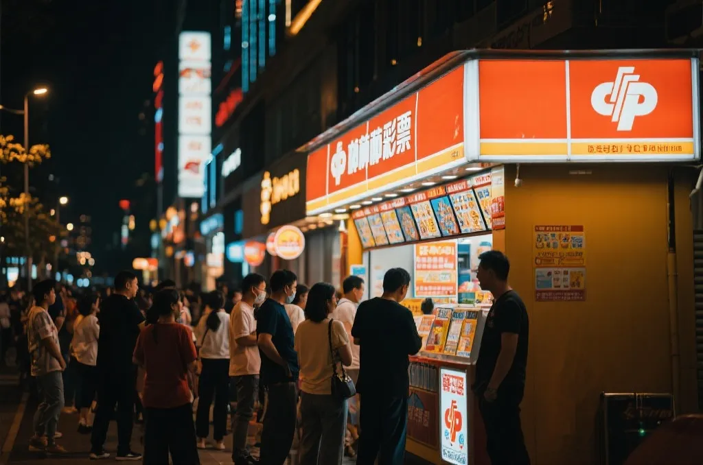 中山市彩票销售站点夜景